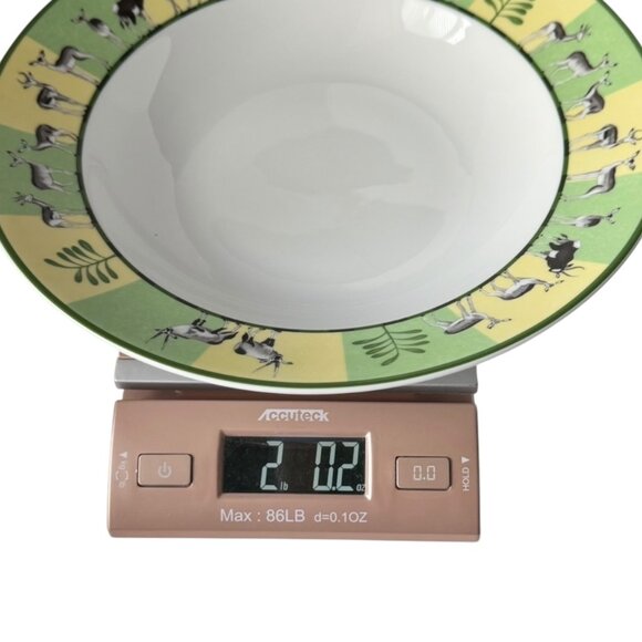 Hermes Africa Serving Plate 11.5” Green Porcelain Tableware Animal Authentic - Picture 10 of 10